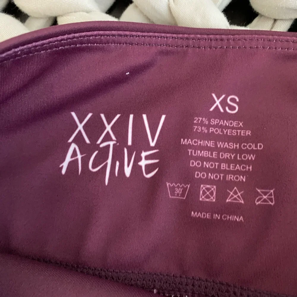 XXIV Active Womens Tempo Leggings XS 7/8 High Waisted Mesh Panels Gym Activewear